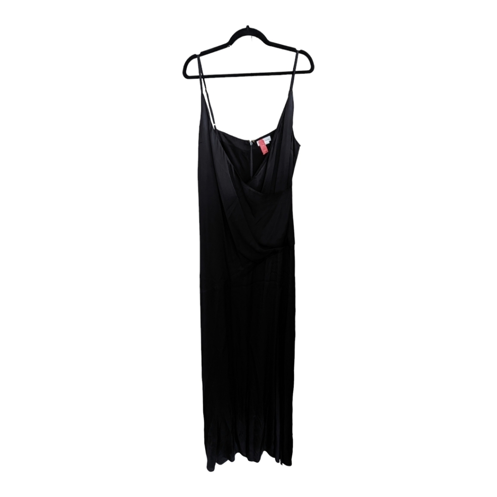 Lovers + Friends Black Westlake Crossover bust silky Maxi Dress Size XL Sexy - Picture 4 of 12